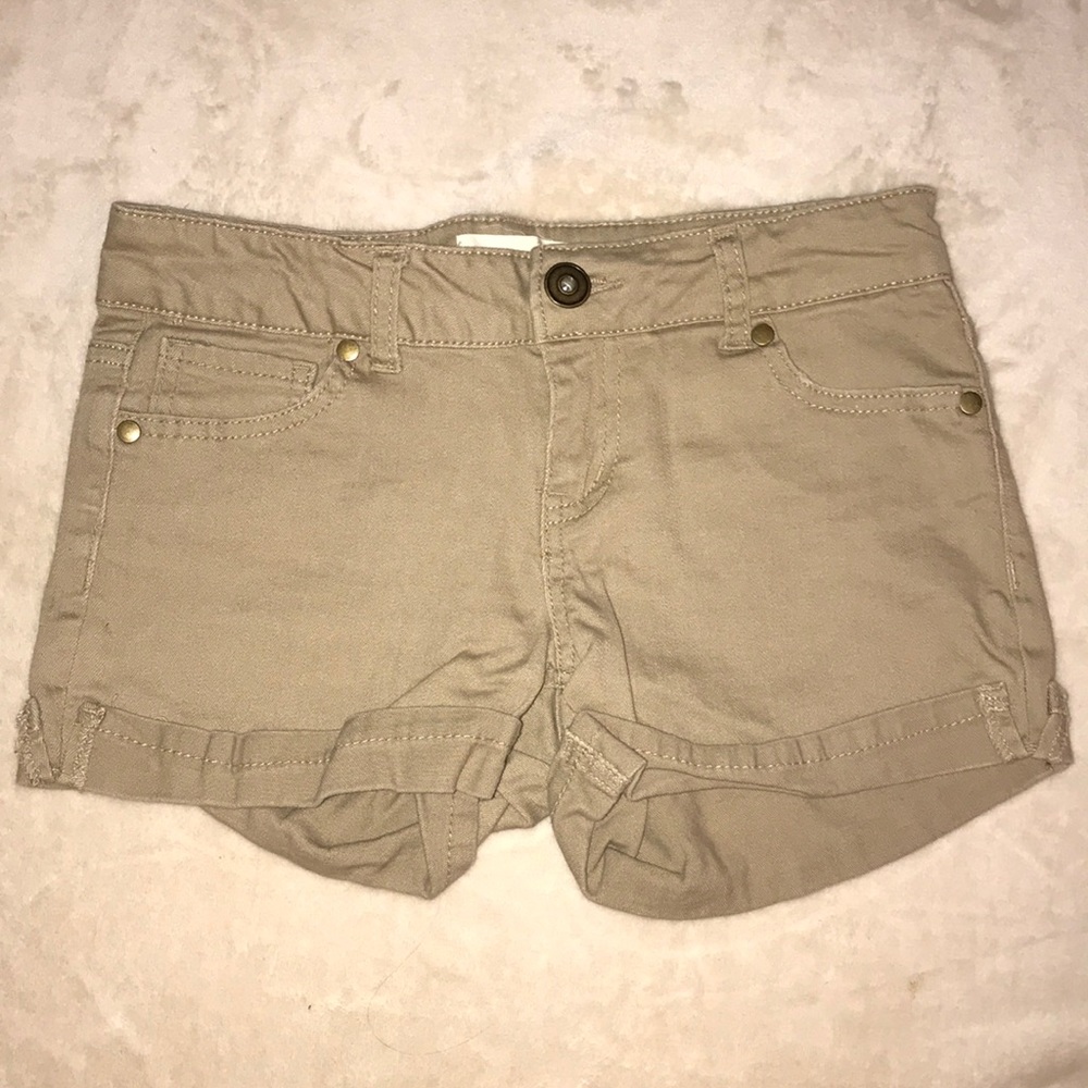 Khaki cargo shorts